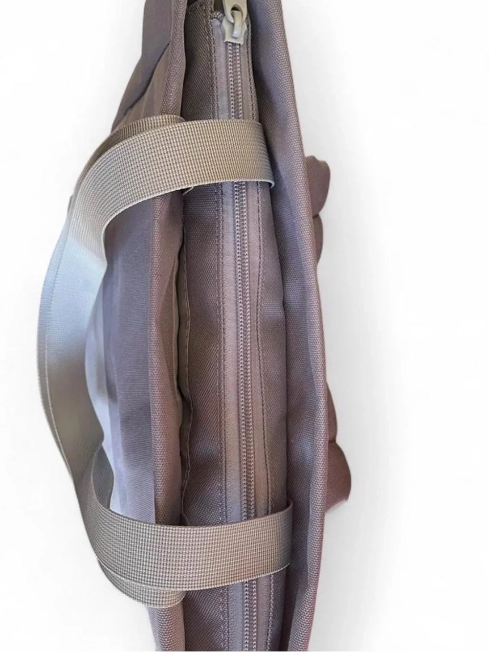V.nine Two-Tone Grey Tote-Style Backpack